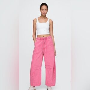 Gap Sugar Pink Mid-Rise Ultrasoft Easy Horseshoe Denim Pull-On Jeans NWOT XL T